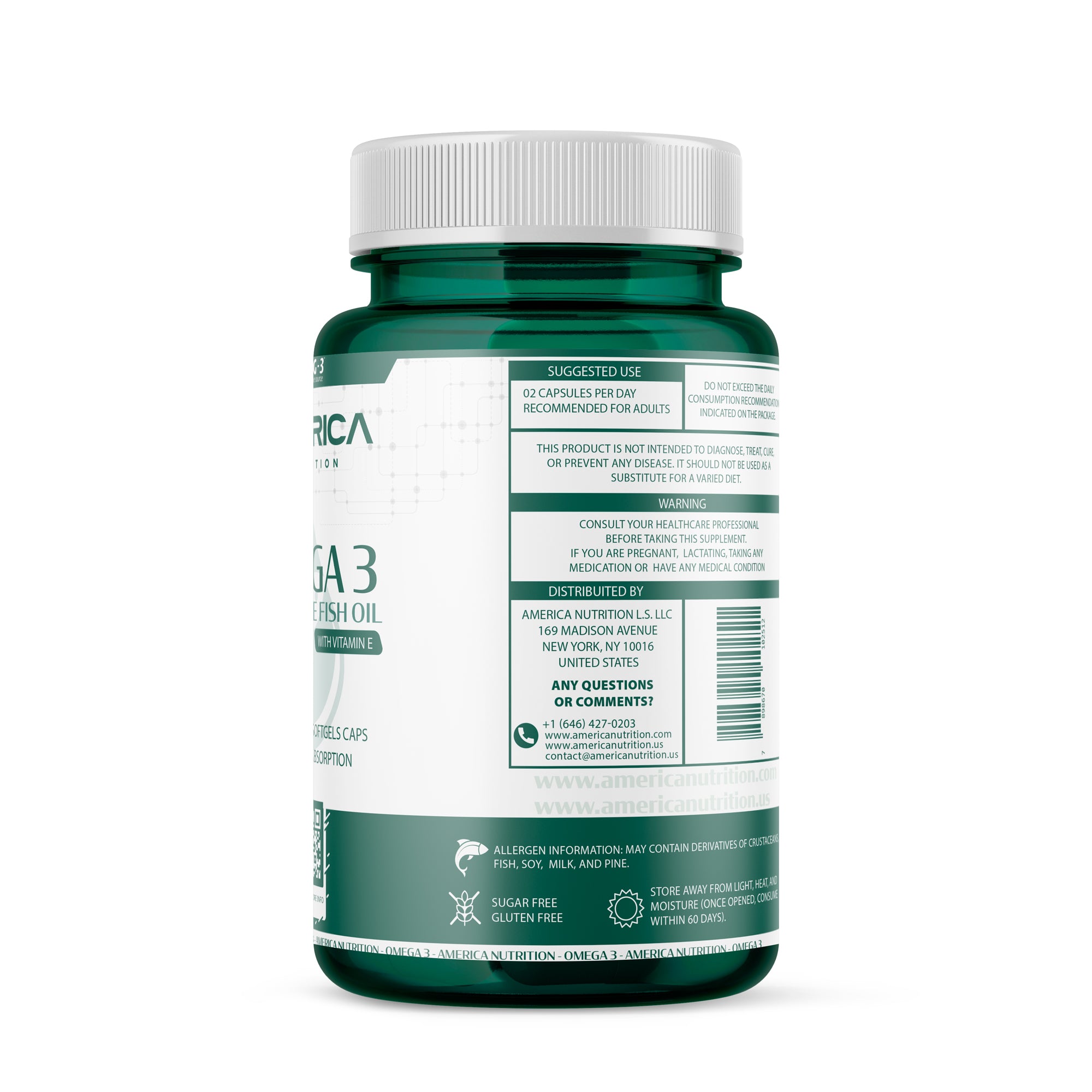 Omega 3 - Ultra Pure Fish Oil - Com Vitamina E