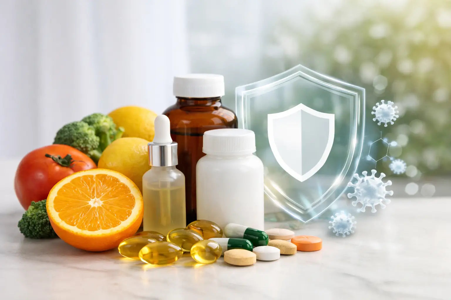 Vitaminas para defesa do organismo