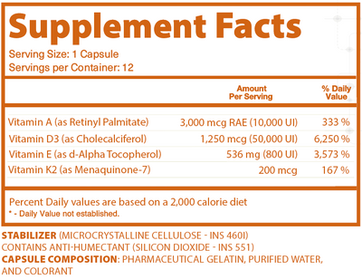 D3 with K2, A and E - 50.000 UI